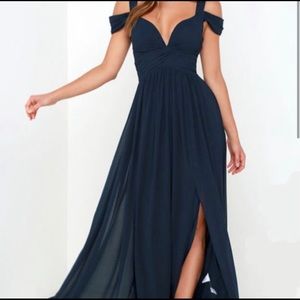 Bariano “Oceans of Elegance” navy gown